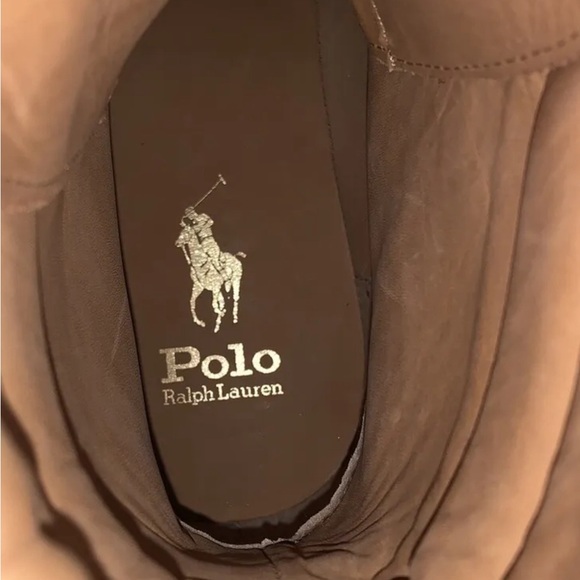 Polo Ralph Lauren Bryson Cow Suede Field Boots Teak/Chocolate Brown Sz 10.5 NWOB